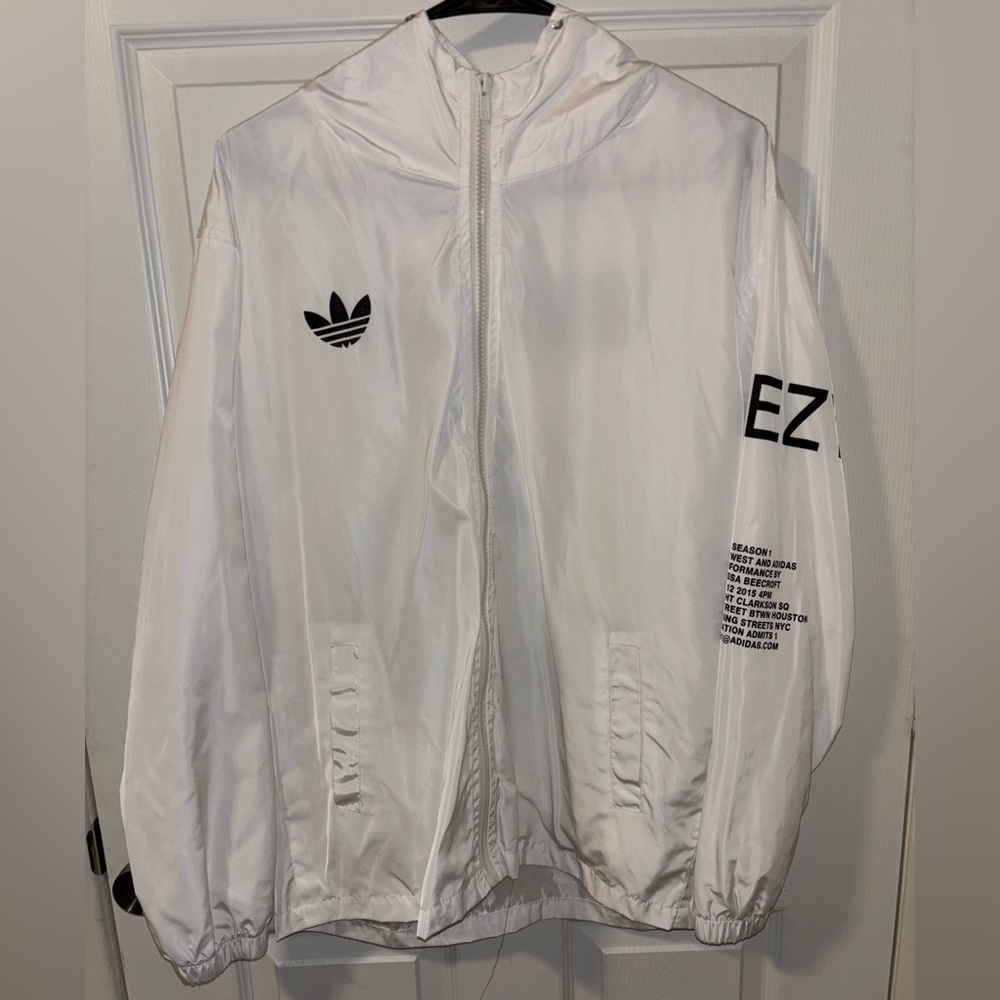 Adidas Yeezy white windbreaker jacket